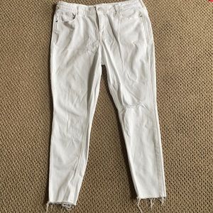 Old Navy Rockstar Super Skinny Ankle White Jeans